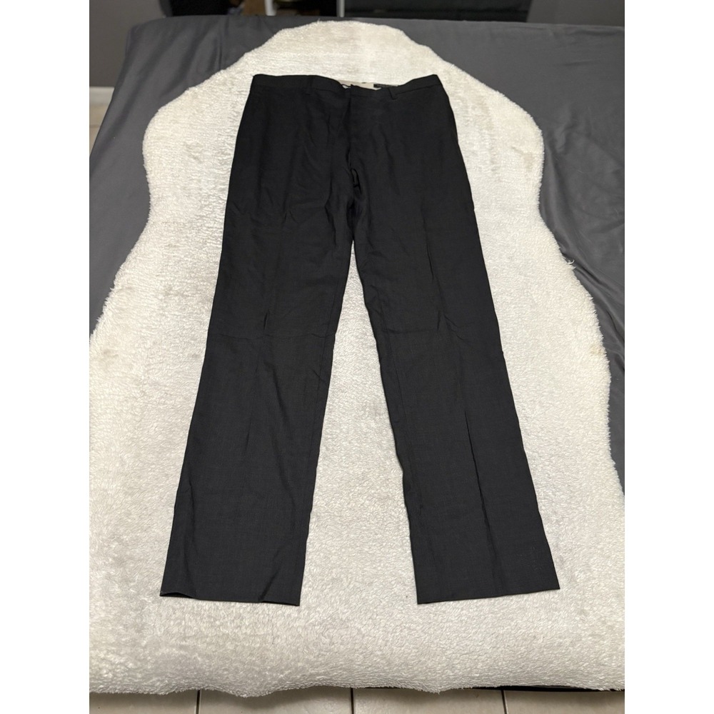 Banana Republic Modern Slim Fit Black Dress Pants Size 33x34 Wool Trousers